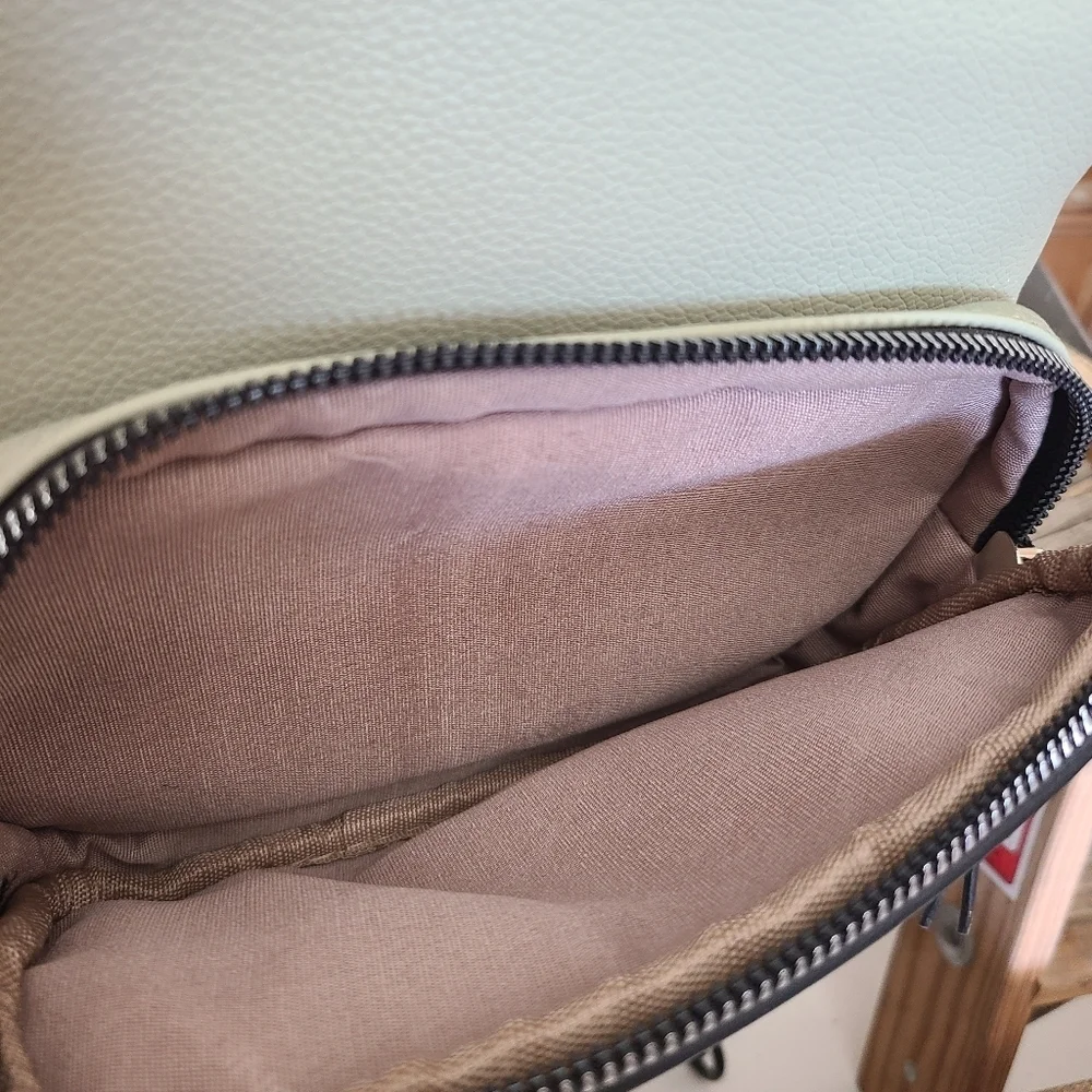 David Jones Pastel Green Mini PU Leather Backpack